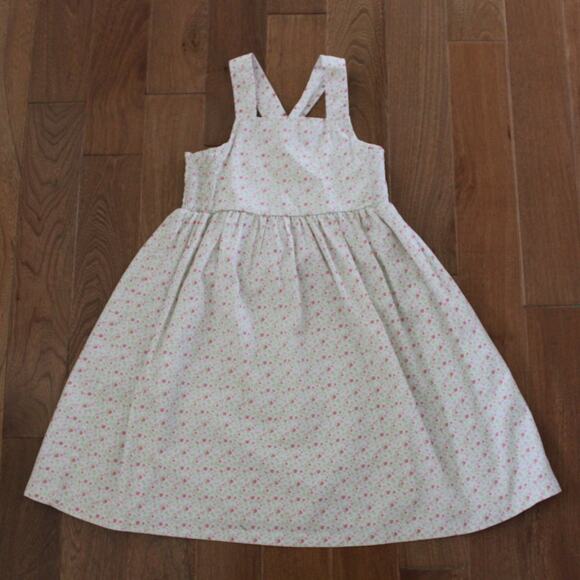 Vintage Laura Ashley Strappy Cotton Blend Micro Floral Print Dress Size 5